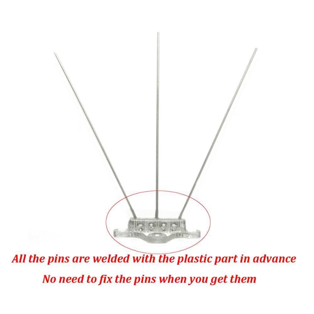 Planet Gates 200327217 Pins Pre-Assembled Stainless Steel Bird Spikes, Bird Deterrent Fence Spikes, Repels Pigeons,Seagulls Anti Bird Nest And Landing