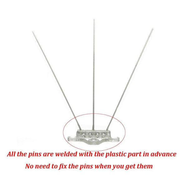 Planet Gates 200327217 Pins Pre-Assembled Stainless Steel Bird Spikes, Bird Deterrent Fence Spikes, Repels Pigeons,Seagulls Anti Bird Nest And Landing
