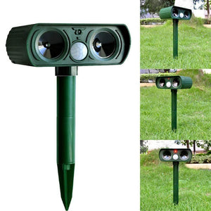 Planet Gates 200327217 Solar Ultrasonic Repeller Deterrent Pest Cat Dog Fox Deterrent Solar Powered Scarer Repellent Outdoor Garden Tool
