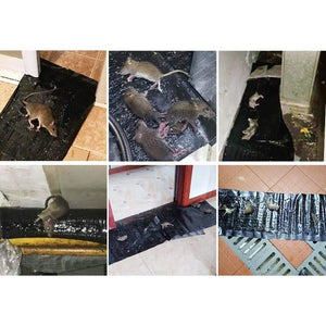 Planet Gates 200327218 4pcs Anti Rat Large Big Sticky Glue Mat Rodents Moles Mouse Trap Rat Mice Trap Black Invisible Mouse Glue Trap (4 PCS)