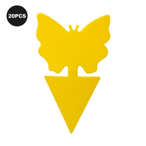 Planet Gates 200327218 A Yellow Butterfly Shape Double-sided Sticky Board Plant Flowers And Vegetables Mosquito Flies Trap Board Insect Sticker Control