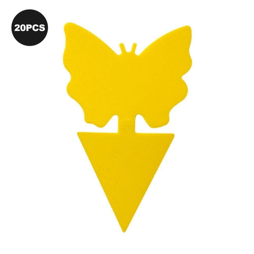 Planet Gates 200327218 A Yellow Butterfly Shape Double-sided Sticky Board Plant Flowers And Vegetables Mosquito Flies Trap Board Insect Sticker Control