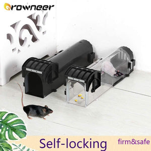 Planet Gates 200327218 Smart Self-locking Mousetrap Safe Firm Transparent Household Mouse Catcher Plastic Reusable Humane Indoor Outdoor Rat Trap