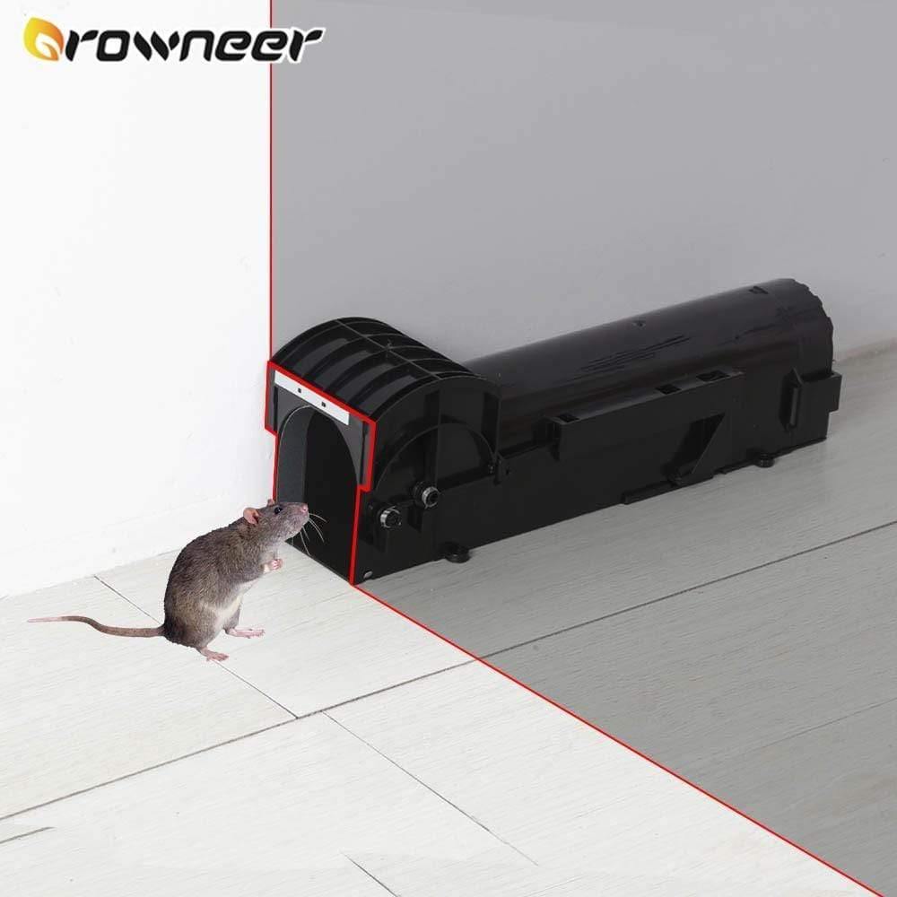 Planet Gates 200327218 Smart Self-locking Mousetrap Safe Firm Transparent Household Mouse Catcher Plastic Reusable Humane Indoor Outdoor Rat Trap