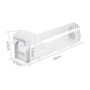 Planet Gates 200327218 transparent Smart Self-locking Mousetrap Safe Firm Transparent Household Mouse Catcher Plastic Reusable Humane Indoor Outdoor Rat Trap