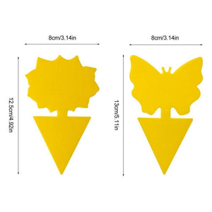 Planet Gates 200327218 Yellow Butterfly Shape Double-sided Sticky Board Plant Flowers And Vegetables Mosquito Flies Trap Board Insect Sticker Control