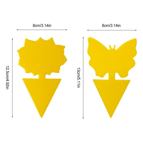 Planet Gates 200327218 Yellow Butterfly Shape Double-sided Sticky Board Plant Flowers And Vegetables Mosquito Flies Trap Board Insect Sticker Control
