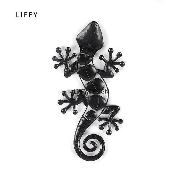 Planet Gates 200329198 Home Decor Metal Gecko Wall For Garden Decoration Outdoor Statues Accessories Sculptures And Animales Jardin
