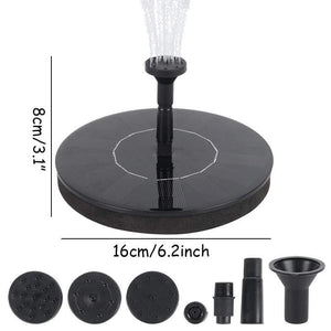 Planet Gates 200329199 Solar Fountain Watering Kit Patio Landscape Floating Water Pump Outdoor Garden Swimming Pool Pond Waterfall Decoration Fountain (16cm)