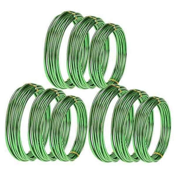 Planet Gates 200331193 Green 9 Rolls Bonsai Wires Anodized Aluminum Bonsai Training Wire With 3 Sizes (1.0 Mm,1.5 Mm,2.0 Mm),Total 147 Feet (Black)
