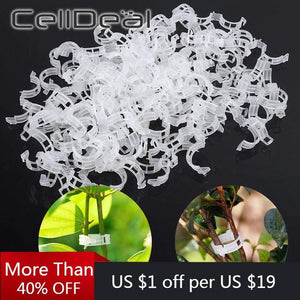 Planet Gates 200367155 50/100/200 Pcs Plastic Plant Support Clips For Tomato Hanging Trellis Vine Connects Plants Greenhouse Vegetables Garden Ornament