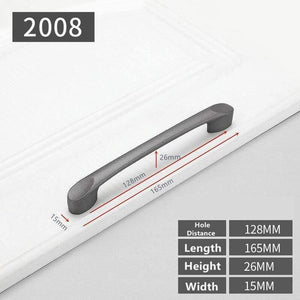 Modern Gray Cabinet Handles Solid Drawer Knobs Kitchen Cupboard Door Pulls Furniture Handle Cabinet Hardware Bathroom Accessory
