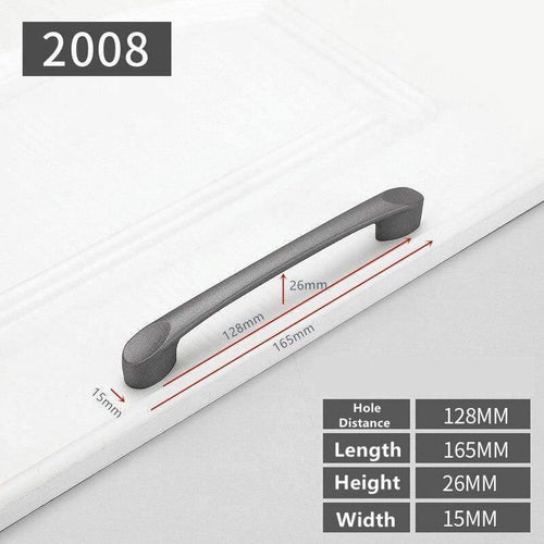 Modern Gray Cabinet Handles Solid Drawer Knobs Kitchen Cupboard Door Pulls Furniture Handle Cabinet Hardware Bathroom Accessory