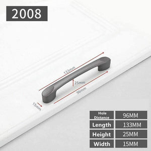 Modern Gray Cabinet Handles Solid Drawer Knobs Kitchen Cupboard Door Pulls Furniture Handle Cabinet Hardware Bathroom Accessory