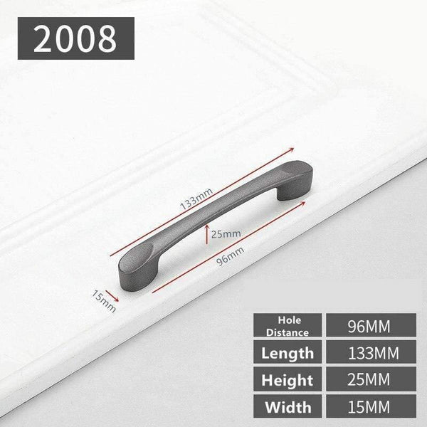 Modern Gray Cabinet Handles Solid Drawer Knobs Kitchen Cupboard Door Pulls Furniture Handle Cabinet Hardware Bathroom Accessory