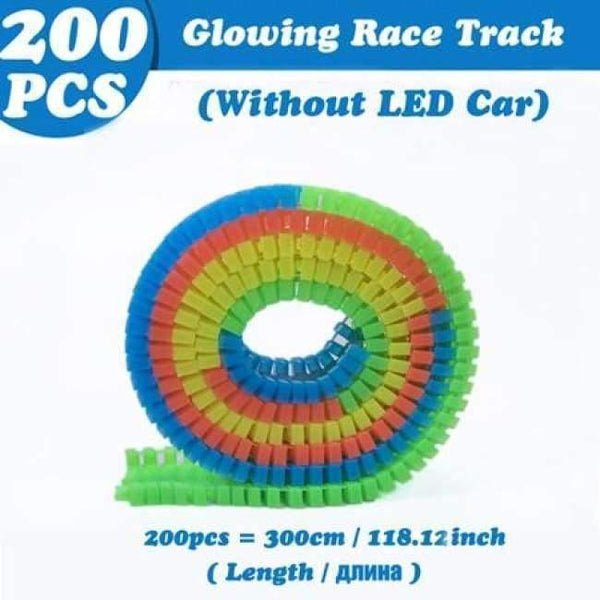 Planet Gates 200pc Tracks No Car Magical Glowing Race Track Diecasts & Toy Vehicles Accessories Bridge Racing Track Boys Girls Toy For Children Gifts