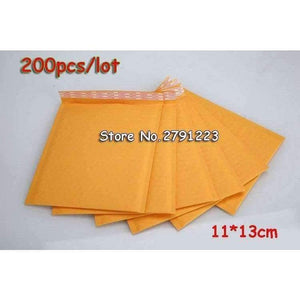 Planet Gates 200pcs 110*130mm Kraft Paper Bubble Envelopes Bags Mailers Padded Shipping Envelope With Bubble Mailing Bag Business Supplies