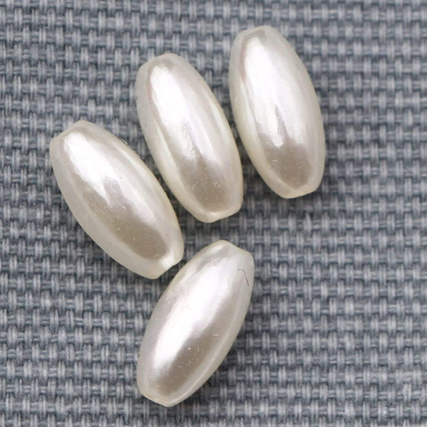 Planet Gates 200pcs 3x6/4x8/6x12mm Oval Pearl Beads Imitation ABS Beads For Jewelry Making Arts Crafts Apparel Sewing Garment Beads DIY