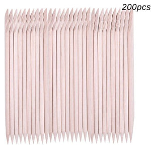 Planet Gates 200pcs 50/100/200 Pcs Nail Art Design Orange Wood Stick Sticks Cuticle Pusher Remover Manicure Pedicure Care Professional Nail Art Tool