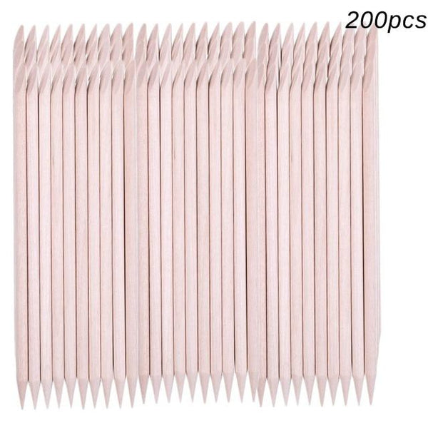 Planet Gates 200pcs 50/100/200 Pcs Nail Art Design Orange Wood Stick Sticks Cuticle Pusher Remover Manicure Pedicure Care Professional Nail Art Tool