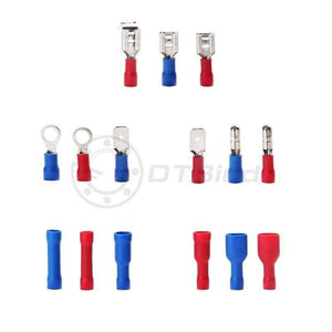 200PCS Eletrical Cable Terminal Connecting Tool Assorted Electrical Fork Ring Spade Crimp Terminal Wire Connector Box Kit