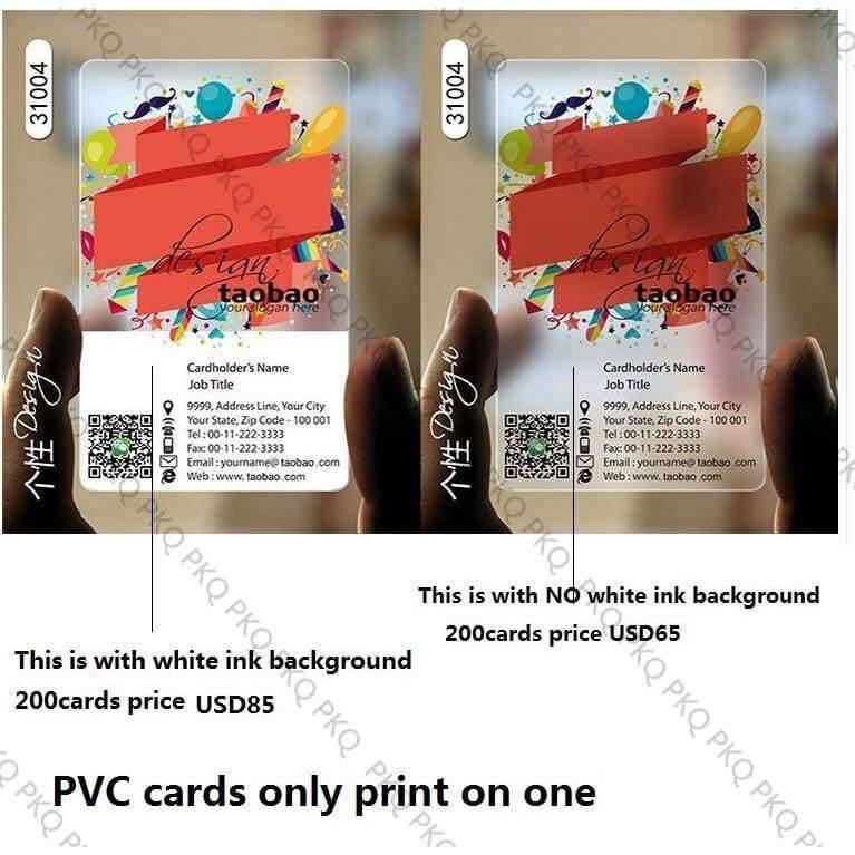 Planet Gates 200pcs/lot  Free design,custom transparent business cards ,fashion PVC card, clear frost card visit name cards printing