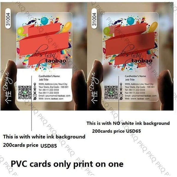 Planet Gates 200pcs/lot  Free design,custom transparent business cards ,fashion PVC card, clear frost card visit name cards printing