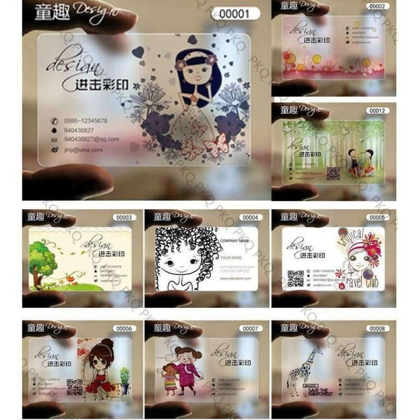 Planet Gates 200pcs/lot  Free design,custom transparent business cards ,fashion PVC card, clear frost card visit name cards printing