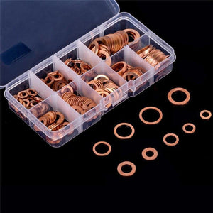 Planet Gates 200pcs/lot M5-M14 Solid Copper Washers Automotive Service Set Oil Seal Spacer Car Repair Tools Auto Accessories