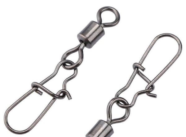 Planet Gates 200pcs/lot Stainless Rolling Swivel With Nice Snap MS+ZQ Hooks Lure Connector Sea Rock Fishing Swivels Snaps Tackle