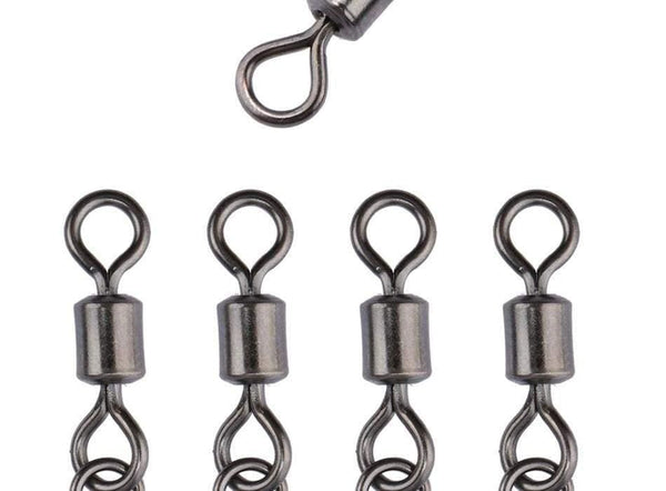 Planet Gates 200pcs/lot Stainless Rolling Swivel With Nice Snap MS+ZQ Hooks Lure Connector Sea Rock Fishing Swivels Snaps Tackle