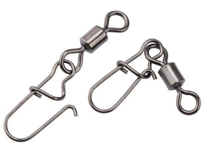 Planet Gates 200pcs/lot Stainless Rolling Swivel With Nice Snap MS+ZQ Hooks Lure Connector Sea Rock Fishing Swivels Snaps Tackle