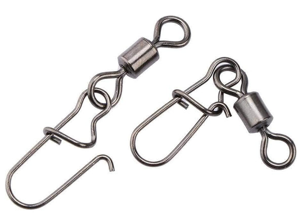 Planet Gates 200pcs/lot Stainless Rolling Swivel With Nice Snap MS+ZQ Hooks Lure Connector Sea Rock Fishing Swivels Snaps Tackle
