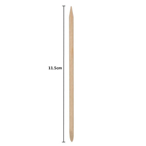 Planet Gates 200pcs/Pack Orange Wooden Stick Cuticle Pusher Remover 11.5cm Nail Art Design Manicure Care Tools Dead Skin Removal Nail Care