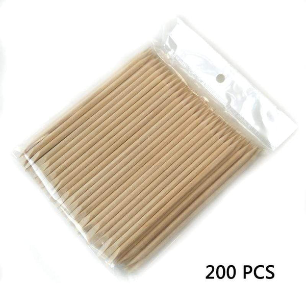 Planet Gates 200pcs/Pack Orange Wooden Stick Cuticle Pusher Remover 11.5cm Nail Art Design Manicure Care Tools Dead Skin Removal Nail Care