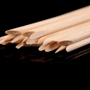 Planet Gates 200pcs/Pack Orange Wooden Stick Cuticle Pusher Remover 11.5cm Nail Art Design Manicure Care Tools Dead Skin Removal Nail Care