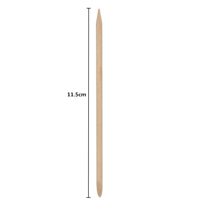 Planet Gates 200pcs/Pack Orange Wooden Stick Cuticle Pusher Remover 11.5cm Nail Art Design Manicure Care Tools Dead Skin Removal Nail Care