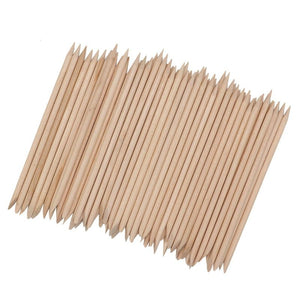 Planet Gates 200pcs/Pack Orange Wooden Stick Cuticle Pusher Remover 11.5cm Nail Art Design Manicure Care Tools Dead Skin Removal Nail Care