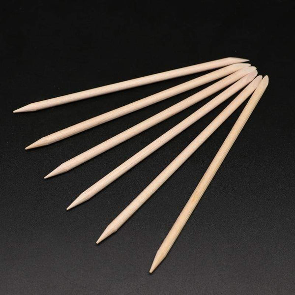 Planet Gates 200pcs/Pack Orange Wooden Stick Cuticle Pusher Remover 11.5cm Nail Art Design Manicure Care Tools Dead Skin Removal Nail Care