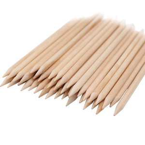 Planet Gates 200pcs/Pack Orange Wooden Stick Cuticle Pusher Remover 11.5cm Nail Art Design Manicure Care Tools Dead Skin Removal Nail Care