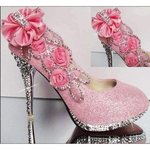 Planet Gates 2016 Glitter Gorgeous Wedding Bridal Evening Party Crystal High Heels Women Shoes Sexy Woman Pumps Fashion Bridal Shoes 9 color