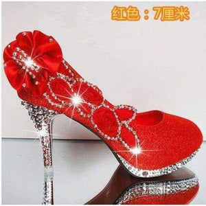 Planet Gates 2016 Glitter Gorgeous Wedding Bridal Evening Party Crystal High Heels Women Shoes Sexy Woman Pumps Fashion Bridal Shoes 9 color