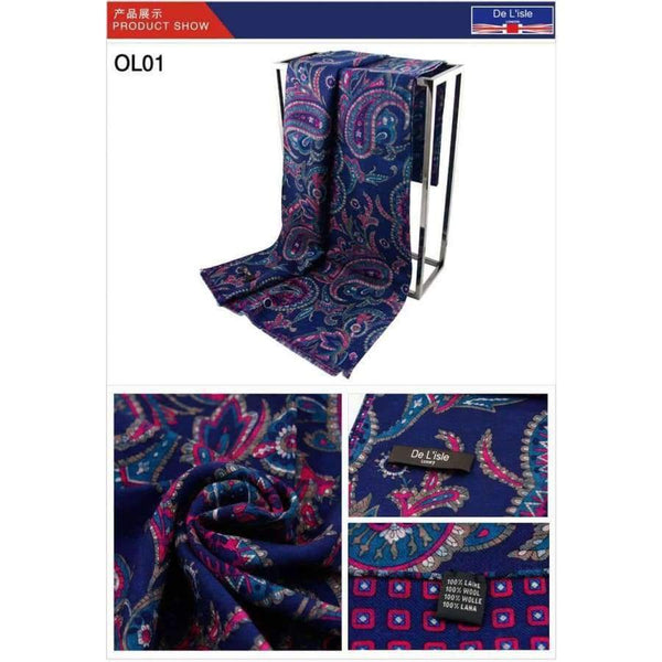 Planet Gates 2016 Winter Fashion Top Quality Pure Wool Scarf Double Faced Paisley Printed Cashmere Shawl Pashmina Wraps - Factory Outlet