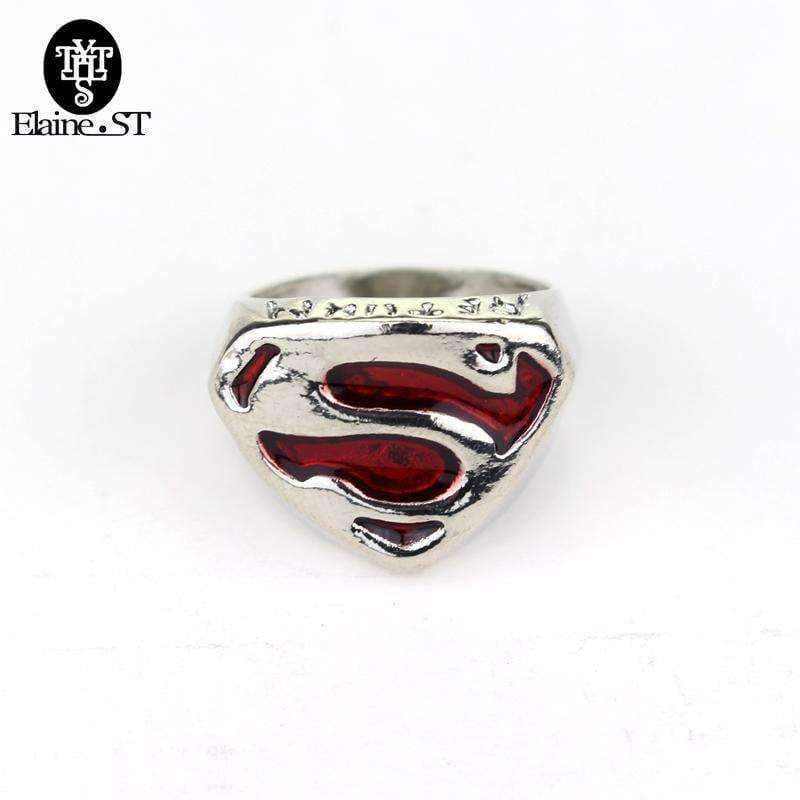 Planet Gates 2017 Cospaly Parties Superhero Superman Ring S Enamel cocktail Suitable for men and women Christmas gift Red Rings Wholesale