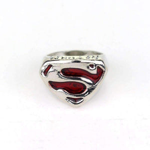 Planet Gates 2017 Cospaly Parties Superhero Superman Ring S Enamel cocktail Suitable for men and women Christmas gift Red Rings Wholesale