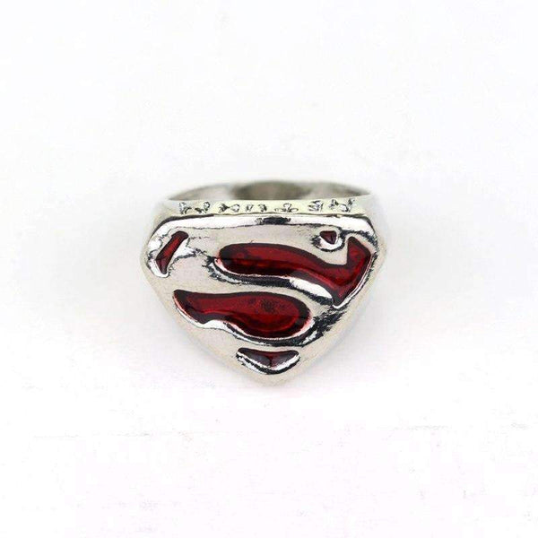 Planet Gates 2017 Cospaly Parties Superhero Superman Ring S Enamel cocktail Suitable for men and women Christmas gift Red Rings Wholesale