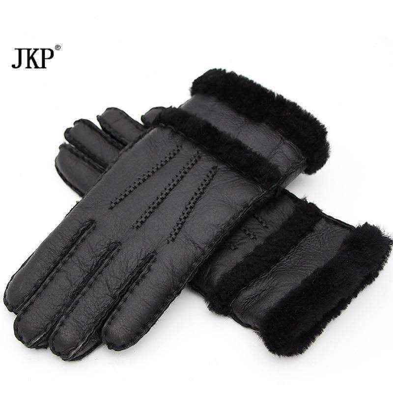 Planet Gates 2017 fashion winter ladies gloves leather warm gloves and gloves in warm leather black. high quality. very beautiful