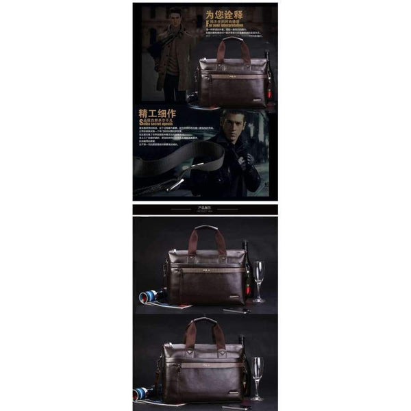 Planet Gates 2017 Men Casual Briefcase Business Shoulder Top Leather Bag Men Messenger Bags Computer Laptop Handbag Bag Men's Travel Bags