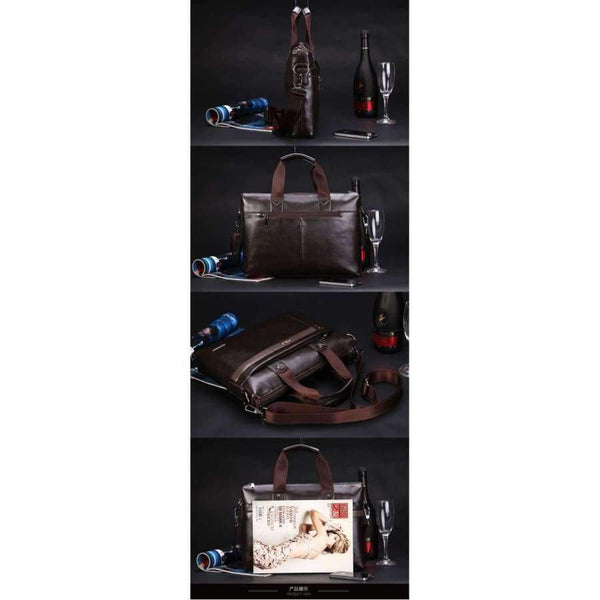 Planet Gates 2017 Men Casual Briefcase Business Shoulder Top Leather Bag Men Messenger Bags Computer Laptop Handbag Bag Men's Travel Bags