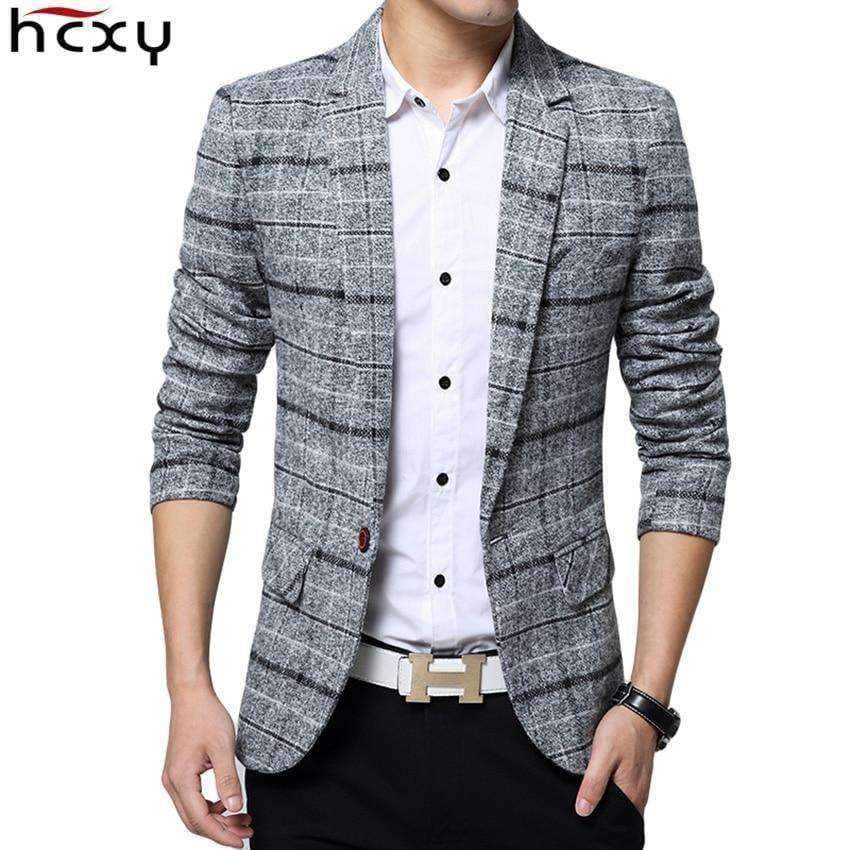 Planet Gates 2017 New Arrival Business mens blazer Casual Blazers Men lattice Formal jacket Popular Design Men Dress Suit Jackets